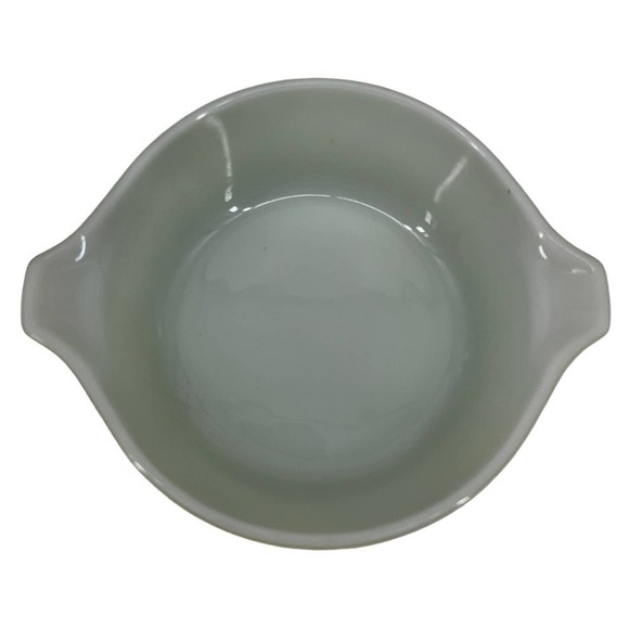 Vintage 70’s Pyrex Casserole Dish Avocado Green Verde Milk Glass 1.5 Pint - Picture 4 of 5